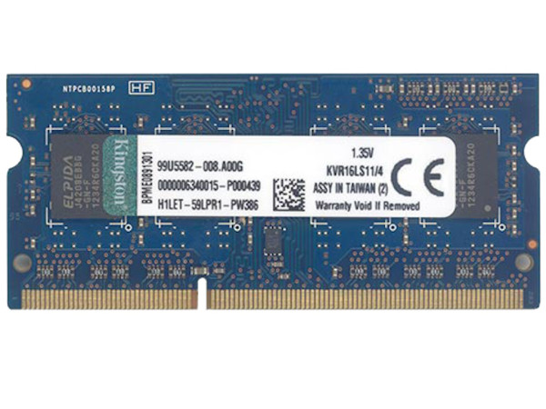 Kingston Memorija KVR16LS114 4GB SODIMM DDR3 1600MHz, crna IT KOMPONENTE I PERIFERIJA