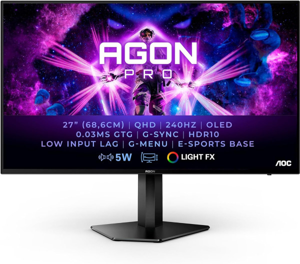 AOC Monitor AGON PRO AG276QZD 27'' OLED 2560x1440 240Hz 0.03ms (AG276QZD) MONITORI