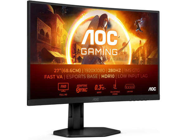 AOC Monitor C27G4ZXU 27'' VA 1920x1080 280Hz 1ms MONITORI