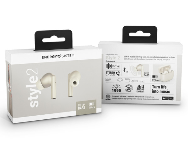 ENERGY SISTEM Style 2 Champagne True Wireless krem bubice IT KOMPONENTE I PERIFERIJA