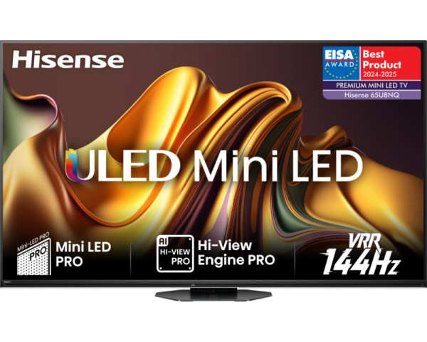 HISENSE 65 inča 65U8NQ Mini LED 4K UHD Smart TV TV, AUDIO,VIDEO