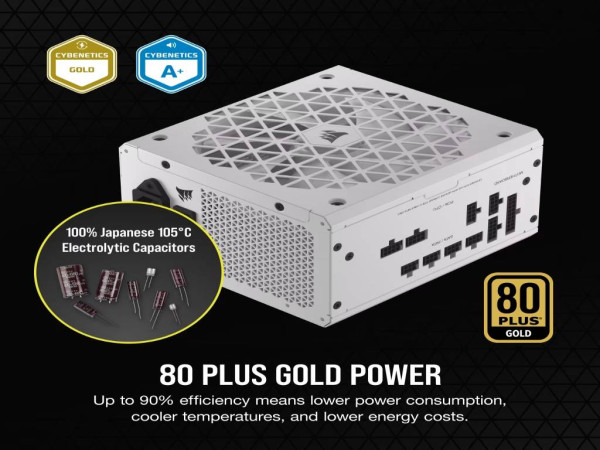 Corsair Napajanje SHIFT RM1000x 1000W modularno ATX80+Gold bela (CP-9020275-EU)  IT KOMPONENTE I PERIFERIJA