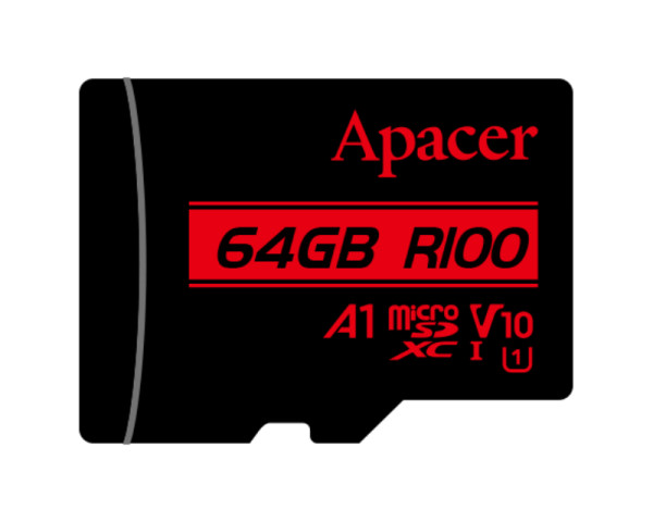 APACER Memorijska kartica microSDXC UHS-I U1 Class10 V10 A1 R100 64GB AP64GMCSX10UB-RA  IT KOMPONENTE I PERIFERIJA