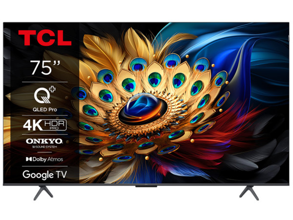 TCL Televizor 75C655 QLED 75'' 4K UHD 60Hz Google TV crna TV, AUDIO,VIDEO