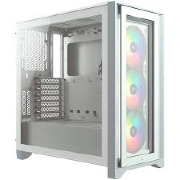 Corsair Kućište iCUE 4000X Mid-Tower ATX kaljeno staklo bez napajanja RGB bela (CC-9011205-WW)  IT KOMPONENTE I PERIFERIJA