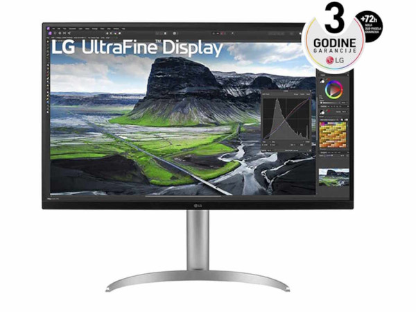 LG Monitor 32UQ850V-W 32'' IPS 3840x2160 60Hz 5ms GtG HDMIx2, DP, USB pivot,‚visina zvučnici srebrna MONITORI