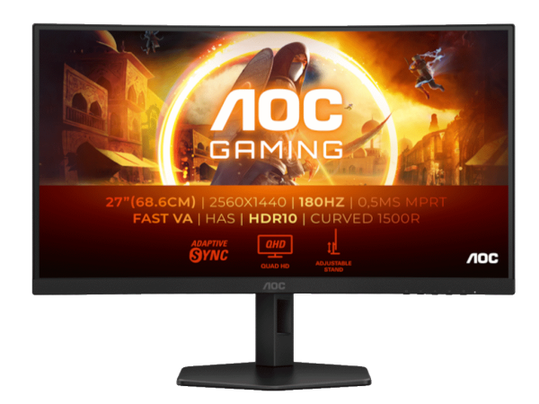 AOC Monitor CQ27G4X 27'' VA, zakrivljen 2560x1440 180Hz 1ms MONITORI