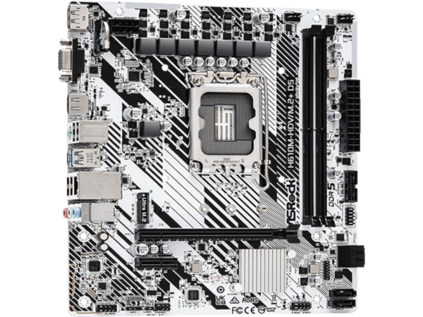 ASROCK Matična ploča H610M-HDVM.2+ D5 LGA1700 (90-MXBM50-A0UAYZ)  IT KOMPONENTE I PERIFERIJA