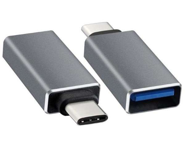 E-GREEN Adapter USB tip C - USB 3.0 MF crni IT KOMPONENTE I PERIFERIJA