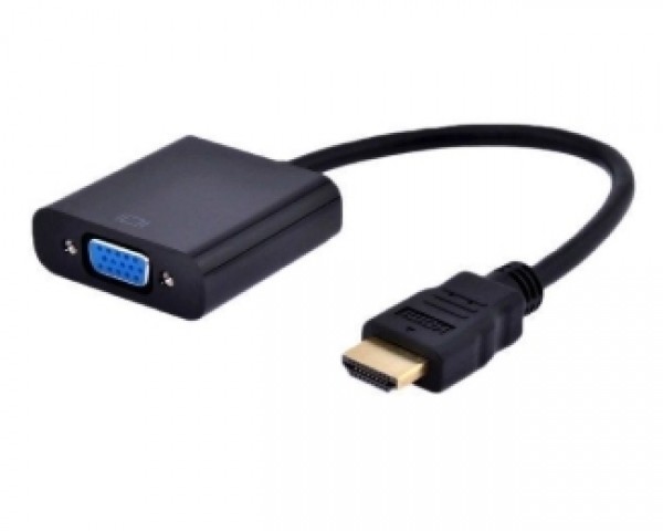 FAST ASIA Adapter-konvertor HDMI (M) - VGA (F) crni IT KOMPONENTE I PERIFERIJA