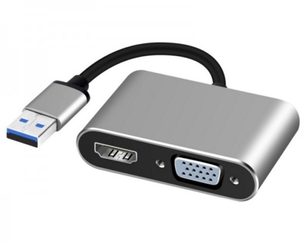 FAST ASIA Adapter-konvertor USB 3.0 na HDMI+VGA IT KOMPONENTE I PERIFERIJA