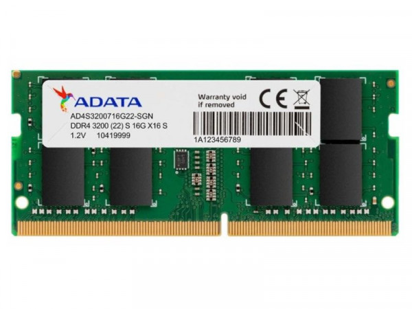 A-DATA SODIMM DDR4 16GB 3200Mhz AD4S320016G22-SGN IT KOMPONENTE I PERIFERIJA