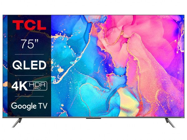 TCL Televizor 75C635 QLED 75'' 4K HDR 60Hz Google TV, crna  TV, AUDIO,VIDEO