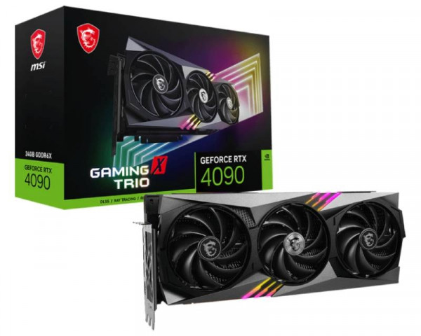 MSI nVidia GeForce RTX 4090 24GB 384bit RTX 4090 GAMING X TRIO 24G IT KOMPONENTE I PERIFERIJA