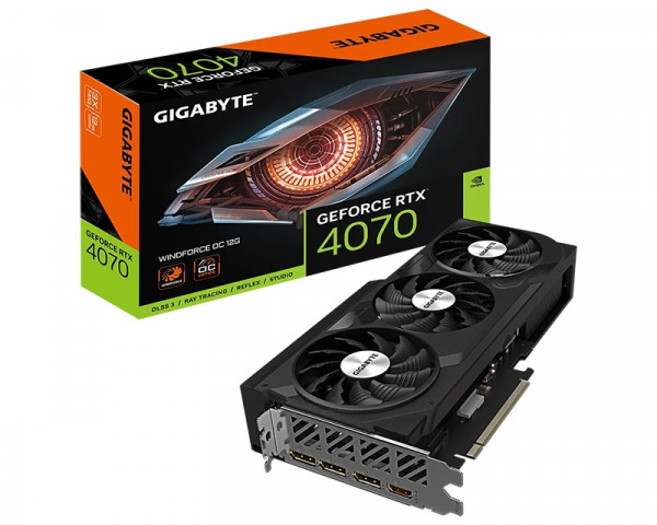 GIGABYTE nVidia GeForce RTX 4070 12GB GV-N4070WF3OC-12GD IT KOMPONENTE I PERIFERIJA