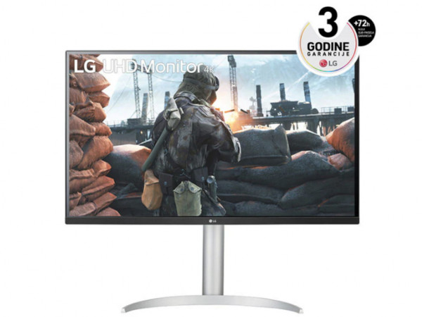 LG Monitor 32UP55NP-W 31.5''VA 3840x2160 60Hz 4ms GtG, HDMIx2, DP, USB freesync visina VESA, srebrna (32UP55NP-W.AEU)  MONITORI