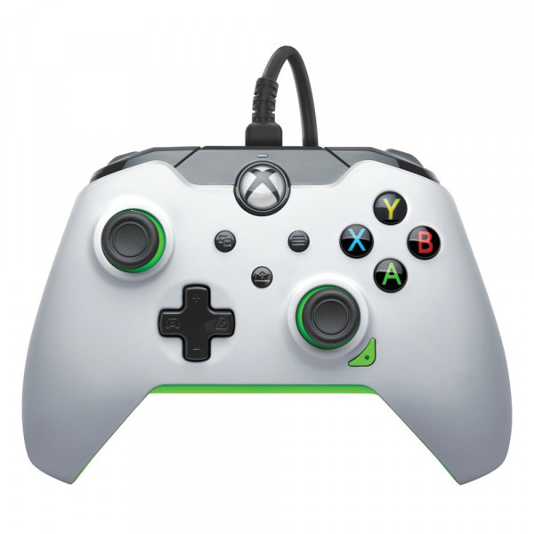 XBOX/PC Wired Controller White Neon Green GAMING 